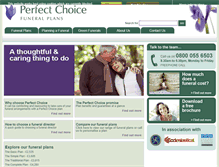 Tablet Screenshot of perfectchoicefunerals.com